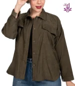 شومیز مخمل کبریتی مدل RIB - Image 9