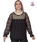شومیز گیپور مدل Taniya - Image 18