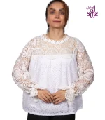 شومیز گیپور مدل Taniya - Image 19