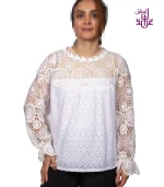 شومیز گیپور مدل Taniya - Image 23