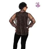 شومیز پلنگی مدل Leopa - Image 5